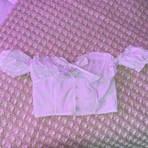 Off the shoulder peasant top